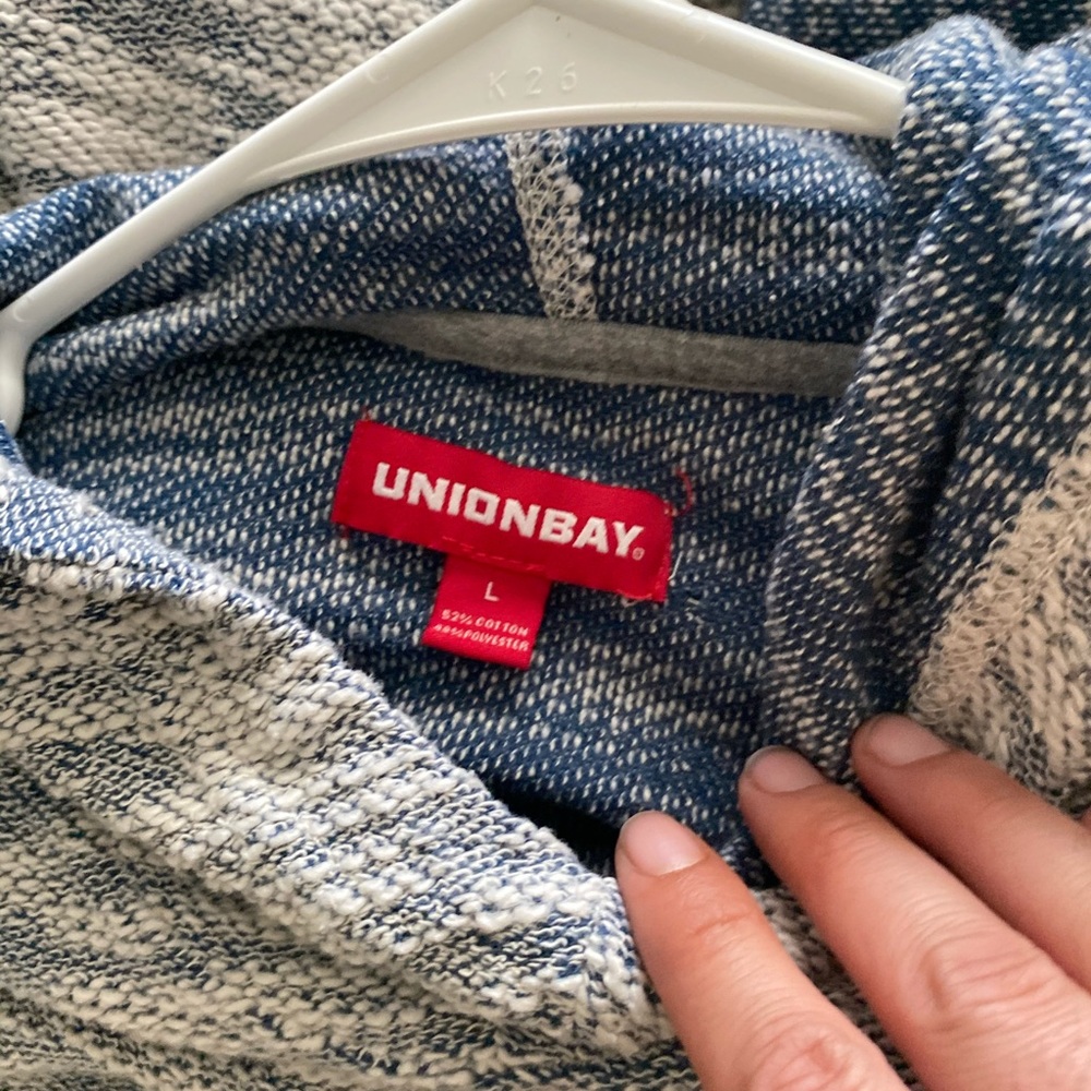 Blue and White Sweatshirt